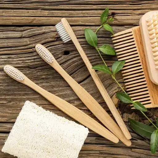 HappyTeeth natural bamboo toothbrush – soft bristles