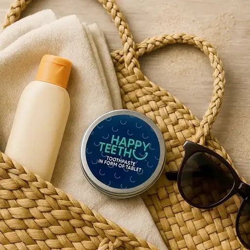 HappyTeeth remineralising toothpaste tablets travel pack